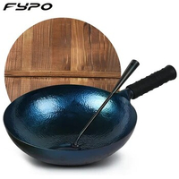 Chinese Traditional Wok,Handmade Wok and Frying Pan Thickened Uncoated Non-stick Pan Multifunctional Kitchen Cooking Pot