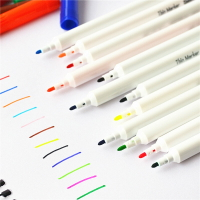 12 24 36色三角形水彩筆兒童安全三角細桿涂鴉筆手繪彩色筆
