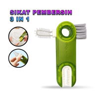 Sikat Pembersih Botol Multifungsi 3 in 1 Alat Cuci Sela Botol Sikat Termos Brush Terbaru WM-11