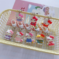 Aksesoris Resin DIY Ponsel Landungan Keychain Koton Kitten