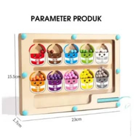 Mainan Papan Maze Magnet Bola Warna Edukatif MAGNETIC BEAD COUNTING MAZE 9003/9004