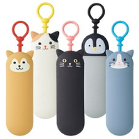 【現貨-日本LIHIT LAB.】PuniLabo 超萌動物造型鑰匙包 鑰匙圈 柴犬 賓士貓 黑貓 企鵝 三色貓