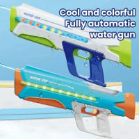 Automatic Fully Electric Water Gun With Continuous Lighting，2024 NEW Toy Guns Summer Pool Outdoor Toys for Kids Adults Gifts