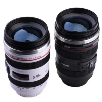 380ml Stainless Steel Camera EF24-105mm Coffee Lens Mug White Black Coffee Mugs Creative Gift Coffee Cups
