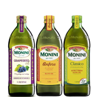 【Monini】莫尼尼特級初榨橄欖油1Lx1+純橄欖油1Lx1+葡萄籽油1Lx1(義大利市佔第一名特級初榨橄欖油)