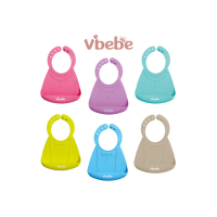 【Vibebe 官方直營】矽膠圍兜(食品級矽膠 吃飯圍兜 副食品圍兜 立體口袋 防水防污)