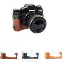 Bottom PU Leather Camera Case Bag Half Protector Body Cover Base For FUJI XT2 X-T3 Fujifilm XT2 XT3 Open battery