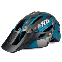 BATFOX bicycle helmet MTB mountain bike integrated riding helmet with warning light safety helmet