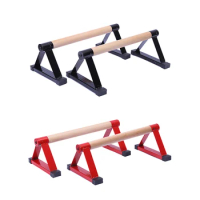 IN STOCK Push Up Bars Parallettes Wood Parallettes Set Stretch Stand Handstand Fitness Calisthenics Equipment Enhanced Push Ups