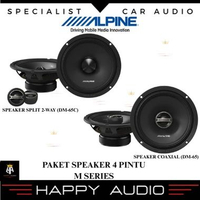 Paket Speaker 4 Pintu ALPINE M Series SPEAKER SPLIT 2-WAY (DM-65C) + SPEAKER COAXIAL (DM-65) Origina