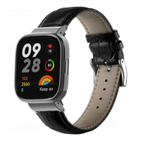 Leather Strap For Redmi Watch 3 Active Watch Band+Metal Case Protector Bracelet For Xiaomi Redmi Watch 3 Active Belt frame