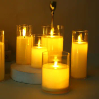 Party LED Battery Powered Flickering Candle Electronic Flameless Candles Light Flickering Wick 3D Effect