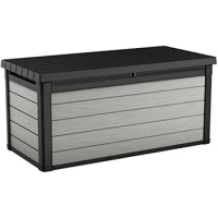 Keter Denali 150 Gallon Resin Large Deck Box-Organization and Storage for Patio Furniture,Outdoor Cushions, Garden Tools and Poo