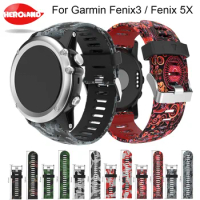 26mm Silicone Watch Strap Replacement for Garmin Fenix 5X/5X Plus Outdoor Sport wrist Band for Garmin Fenix 3 Watchband Straps