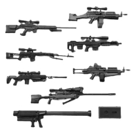 1/6 Scale Plastic Weapons Military Model MK14 SVD DSR-1 Sniper Rifle TAC-50 M46 4D Gun Model Toy for 12 inch Action Figure