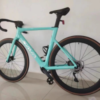 SAVA 700C full carbon fiber road bike R8 22 speed disc brake ultralight racing bicycle for man and women