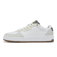 Puma 休閒鞋 Court Classic Lux SD 男鞋 女鞋 白 灰 金 皮革 復古 情侶鞋 39508710