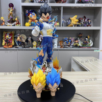 【宜家良品百貨】港版 七龍珠GK LX 超級賽亞人 貝吉塔 三頭雕 手辦 動漫 雕像模型擺件
