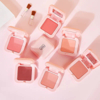 3042 Blush Nude Makeup Highlighter Pearlescent Shimmer Peach Highlighter dengan Warna Intens, tersed