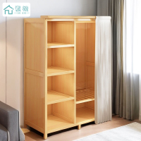 素視簡易衣柜家用防塵簡易組裝出租房結實耐用衣服收納開放式衣櫥