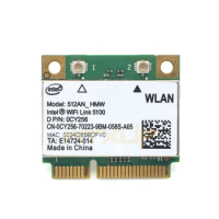 Wireless Adapter 512AN_HMW WiFi Link 5100 MINI PCI-E Card Wlan Laptop Network card 2.4G/5Ghz For Dell