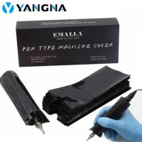 EMALLA 200PCS Tattoo Pen Covers Disposable Tattoo Cartridge Machine Pen Bags Type Tattoo Grip Sleeves Cover Tattoo Accessories