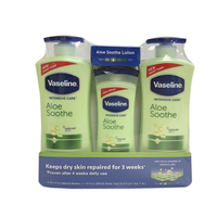 VASELINE 凡士林 蘆薈舒緩潤膚露 600ml*2+295ml