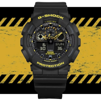 【CASIO 卡西歐】G-SHOCK 酷炫 搶眼黑黃色彩雙顯錶(GA-100CY-1A)