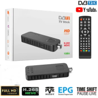 DVB T2 TV tuner sticker DVB-T2 DVB C 10bit decoder HEVC Mini DVB-T/T2 Supports H.265 WiFi Y0UTUBI Set Top Box Europe Asia Africa