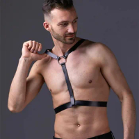 Gay Rave Harness RolePlay Underwear Retraints Sculpting Waist Suspenders Leather Harness Male Chest Boundage Belts Sex Toys