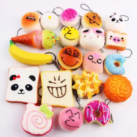 Wholesale 150pcs Squishy Toys Children Slow Rising Anti Stress Animal Panda Bread Cake Squishy Relief Toy Funny Kids Gift