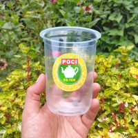 stiker label minuman anti air cup POCI BULAT 60 pcs