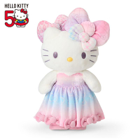 真愛日本 凱蒂貓 kitty 50th 時尚緞帶 數量限定 生日紀念娃 2024年 生日娃娃 娃娃 布偶