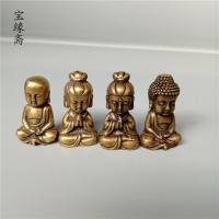 古玩銅器佛像隨身佛平安佛像觀音佛祖地藏菩薩藏佛像純銅復古擺件