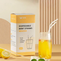 【Dagebeno荷生活】食品級PP獨立包裝可彎折吸管 0色素冷熱皆宜透明吸管300支裝(3盒)