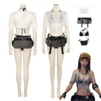 Final Fantasy 7 Remake Tifa Lockhart Cosplay Fantasia Costume Disguise Adult Women Sexy Bikini Swimsuit Outfits Halloween Suit