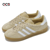 adidas 休閒鞋 Gazelle Indoor W 女鞋 米白 奶茶 皮革 低筒 德訓鞋 愛迪達 IH5482