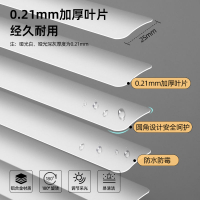 衛生間窗戶專用窗簾無繩推拉鋁合金百葉廚房辦公室遮光升降卷簾免