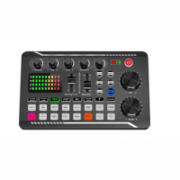 F998 Live Sound Card and Audio Interface with DJ Mixer Effects and Voice Changer,Bluetooth Stereo Audio Mixer,for Youtube Stream