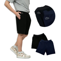 【LACOSTE】居家褲 Lacoste 褲頭logo 棉短褲 純棉 棉質 短褲 透氣 網狀布 鱷魚拉科斯特(1371)