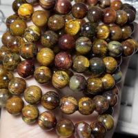 2Bracelets approx10-10.8mm AKAC natural oil painting pietersite bracelet beads