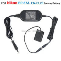 EP-67A DC Coupler ENEL23 EN-EL23 Dummy Battery+EH67A EH-67A Power Adapter Charger For Nikon Coolpix P600 P810 P900 S810C Cameras