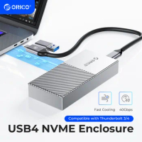 ORICO USB4 M.2 NVMe SSD Enclosure 40Gbps PCIe3.0x4 Aluminum Case Compatible with Thunderbolt 3 4 USB4 for HuaWei MateBook 14