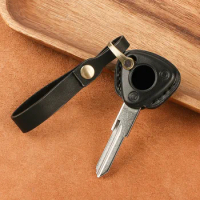 Smart Key Genuine Leather Case Fob Cover for Peugeot Django150 SF4 Motorcycle Holder Protection Keychains
