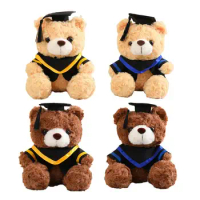 2024 Graduation Teddy Bear Plush Toy Stuffed Animal Doctor's Clothing Teddy Bear Doll Boys Girls Toys Students Graduation Gifts