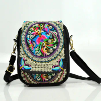Style Backpack Womens Ethnic Retro Purse Small Mini Embroidered Bag Wallet Boys Wallets for Kids 4-6 mens wallets for women