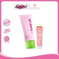 Emina Bright Stuff Tone Up Gel 20 mL - Pelembab Wajah Mencerahkan Instan, Perlindungan dari Sinar UV