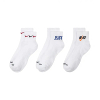 【NIKE 耐吉】短襪 Everyday Plus Training 白 藍 橘 速乾 厚底 毛巾布 運動襪 襪子(DH3827-902)