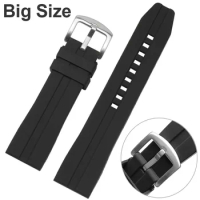 Waterproof Silicone Watch Strap for Rolex Extended Length Big Size Wristband 20mm 22mm Sport Rubber Belt Men Women Soft Bracelet
