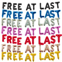 free at last Party Decoration 16inch Balloon Letter Banner Home Garden Creative Divorce Party Decoration Breakup Party